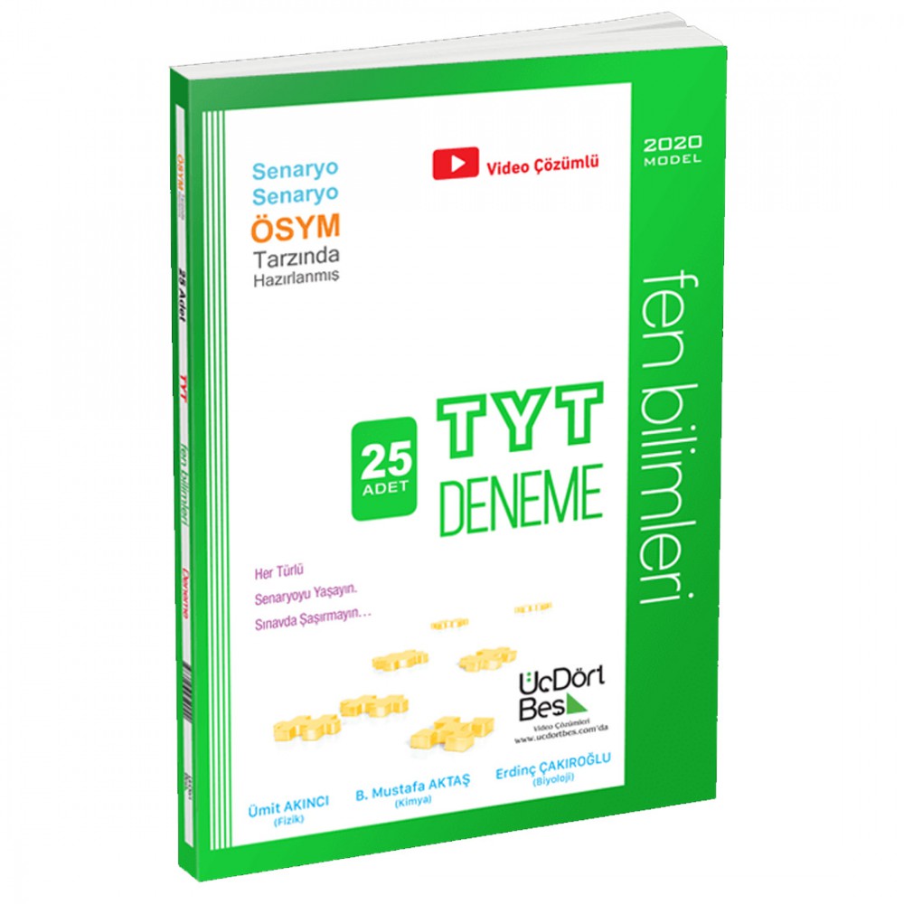 ÜÇDÖRTBEŞ TYT FEN BİLİMLERİ 25 Lİ DENEME