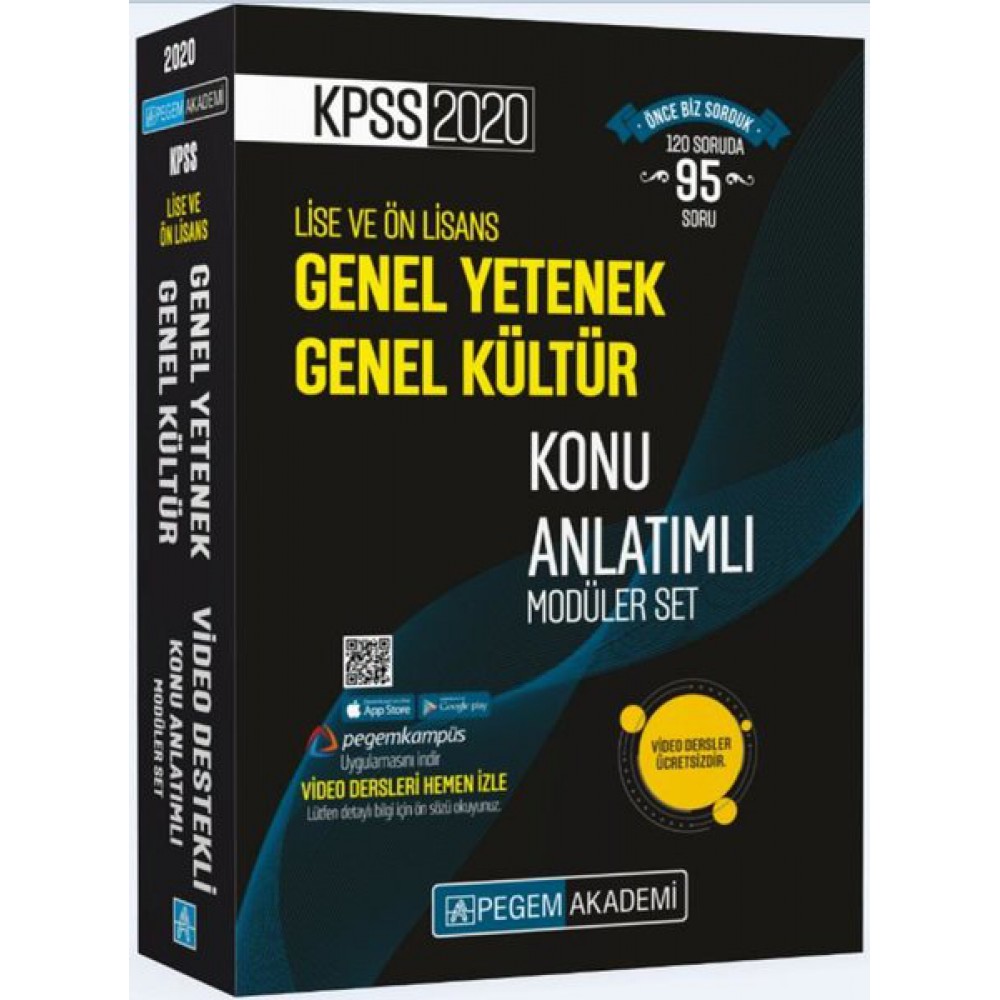 PEGEM KPSS 2020 LİSE/ÖNLİSANS KONU ANLATIMLI MODULER SET