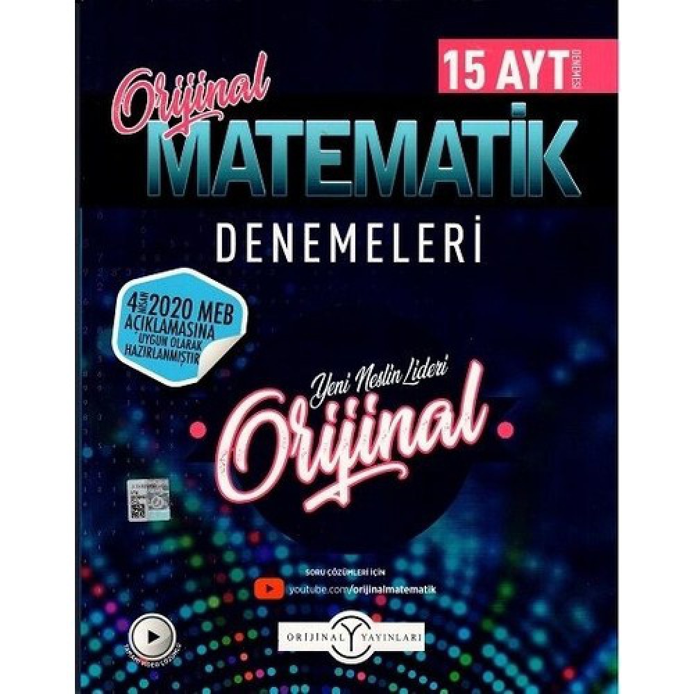 ORJİNAL ''ÖZEL'' DENEME AYT MATEMATİK 15 Lİ