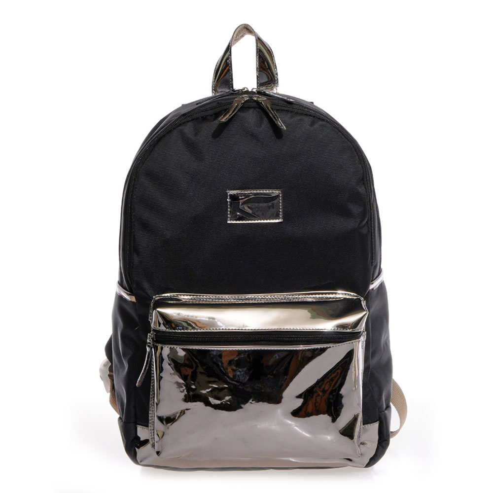 KAUKKO BRIGHT AYNALI SIRT ÇANTASI (SİYAH) K1101