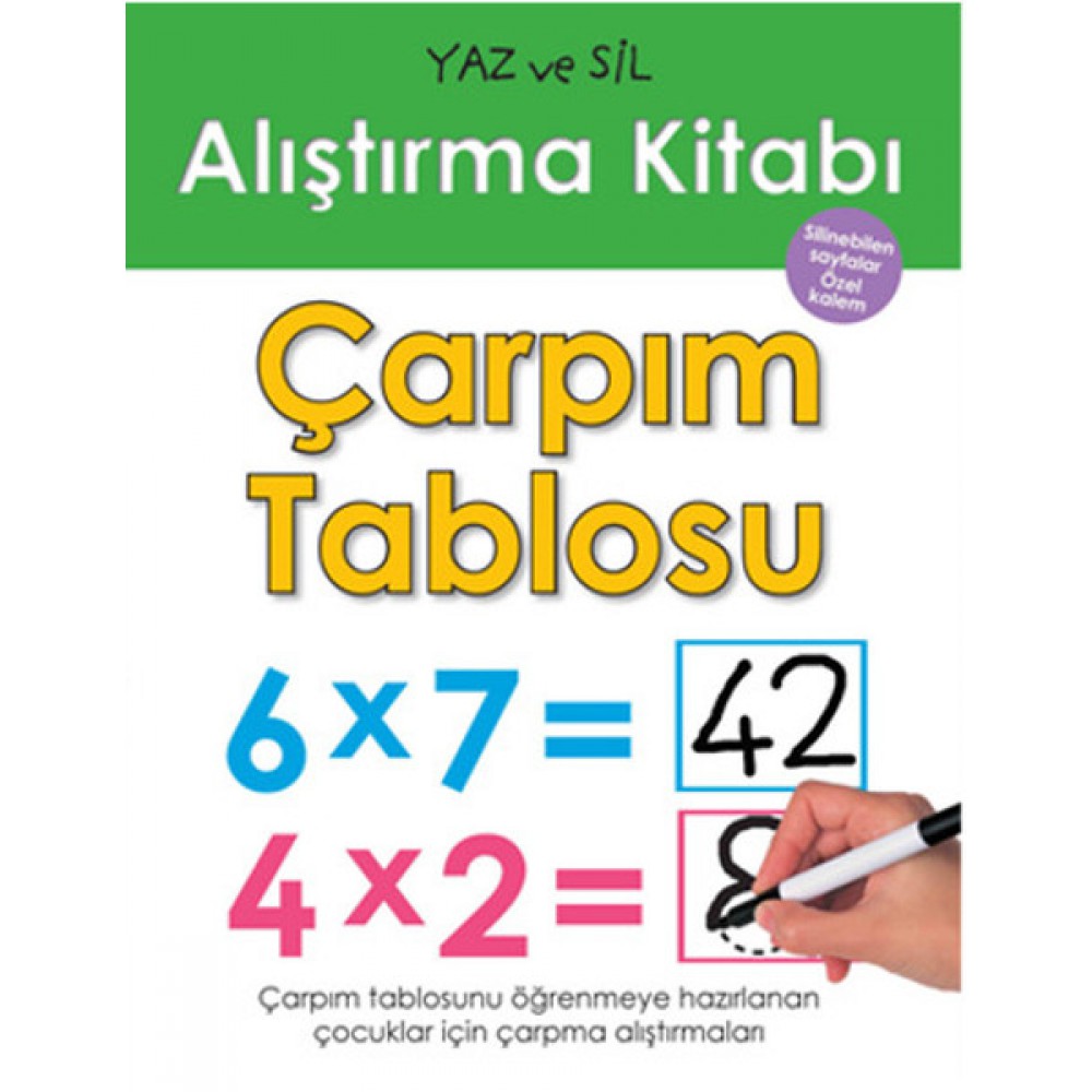 YAZ SİL ALIŞTIRMA KİTABI ÇARPIM TABLOSU