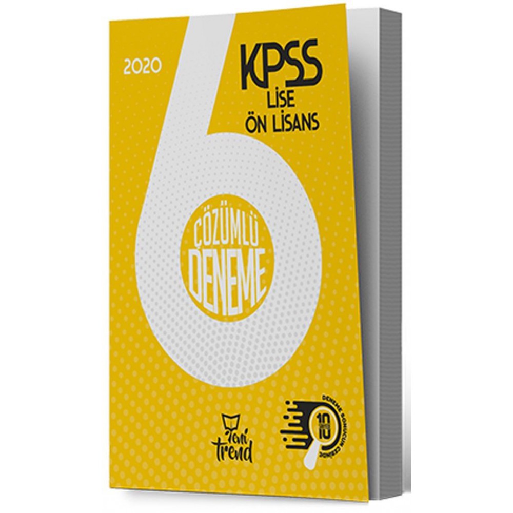 KPSS 2020 Lise/Önlisans 6'lı Çözümlü Deneme Sınavı