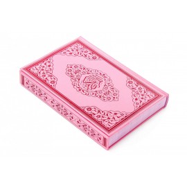 KURANI KERİM BİLGİSAYAR HATLI ORTA BOY 2 RENK MÜHÜRLÜ PEMBE-123P