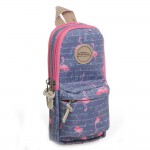 KAUKKO FLAMİNGO KALEM ÇANTASI (GRİ) K2105