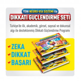 YENİ NEURO VİA SİSTEMİ İLE DİKKAT GÜÇLENDİRME SETİ 8 YAŞ