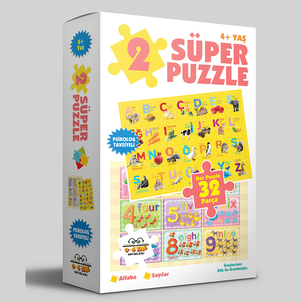 2 SÜPER PUZZLE/ ALFABE-SAYILAR