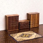 Eshel Maket Ahşap Dolap Ve Çekmece/Halı Set--1/50--1 set