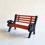 Eshel Maket Ahşap Oturma Bankı 1/50 2'li