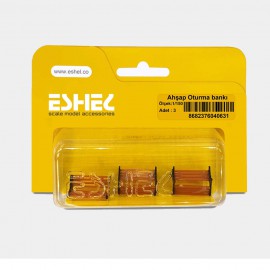 Eshel Maket Ahşap Oturma Bankı 1/50 2'li