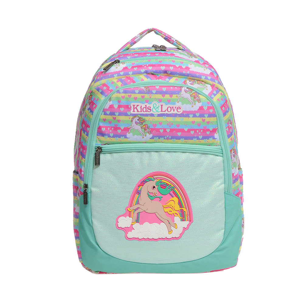 KİDS&LOVE RAINBOW UNICORN SIRT ÇANTASI SİMLİ L5019
