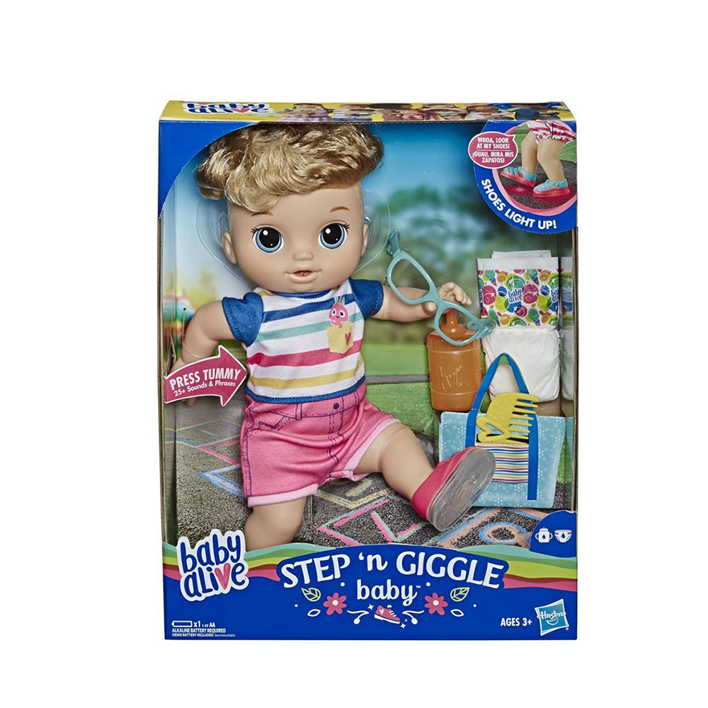 BABY ALIVE NEŞELİ ERKEK BEBEĞİM IŞIKLI AYAKKABILI HASBRO