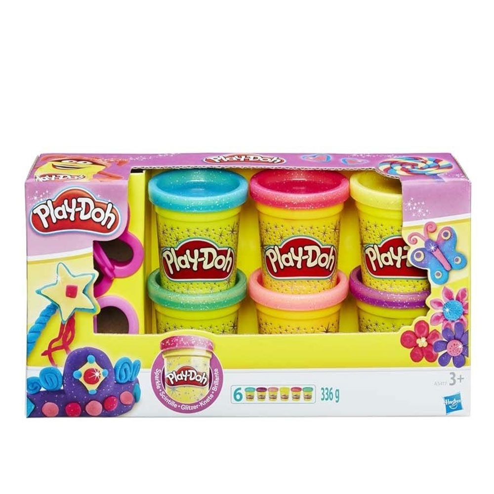 PLAYDOH IŞILTILI OYUN HAMURU 6 LI