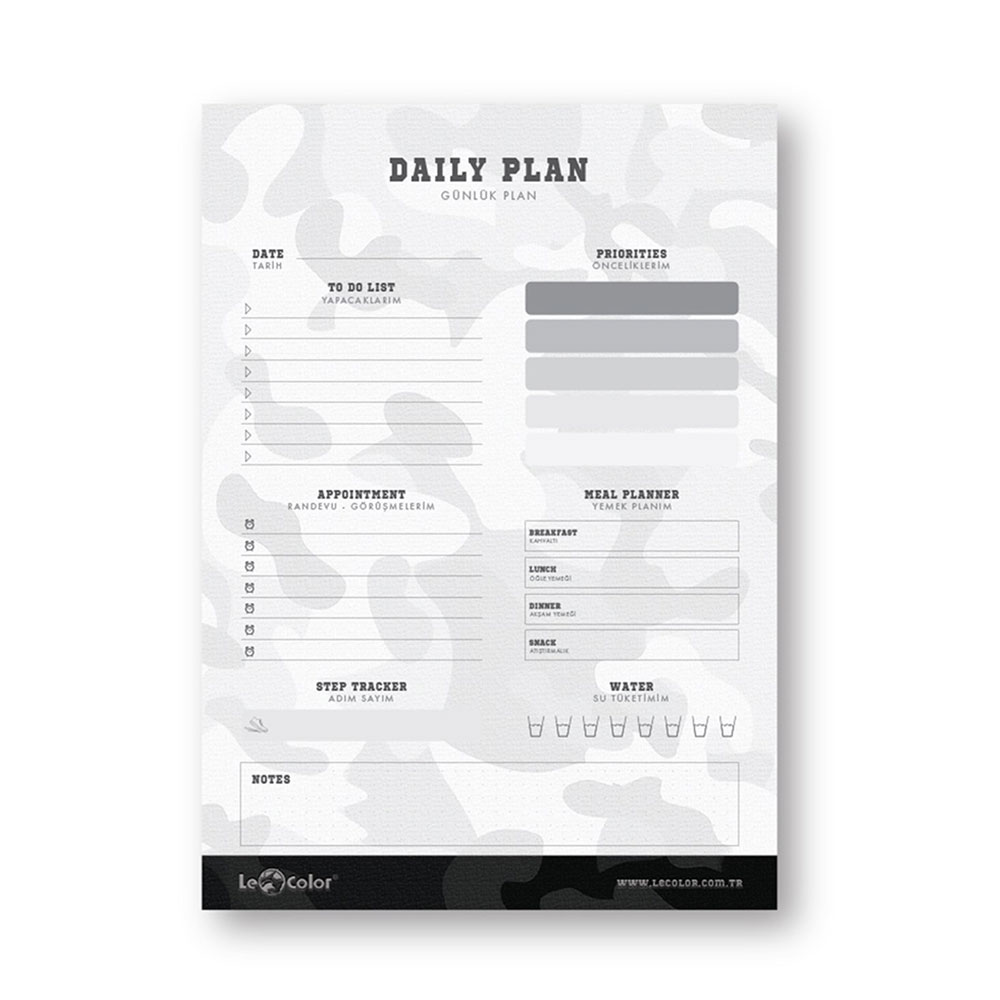 LE COLOR CAMOUFLAGE A5 GÜNLÜK PLANER 