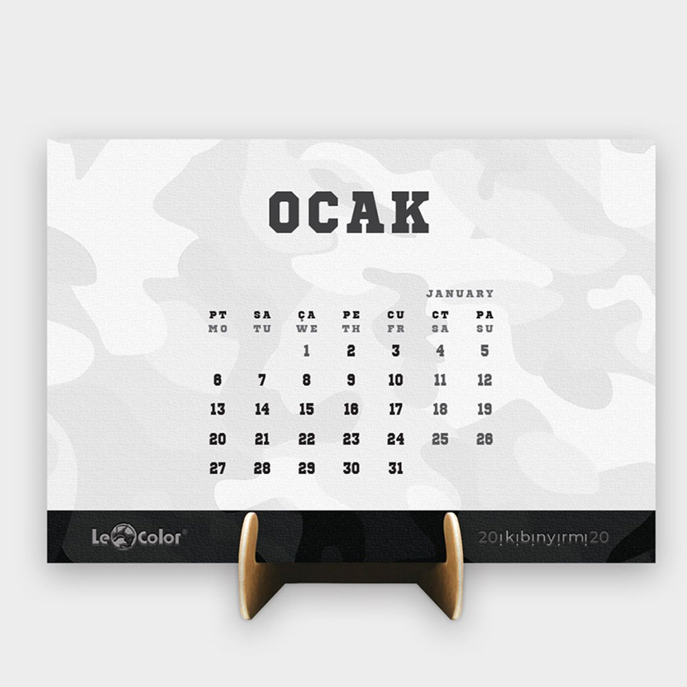 LE COLOR CAMOUFLAGE MASA TAKVİMİ