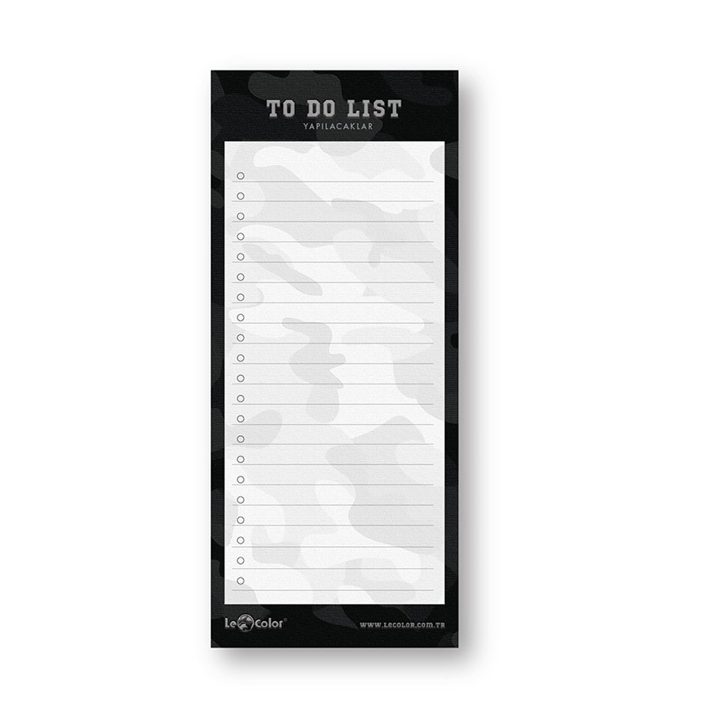 LE COLOR COMOUFLAGE TO DO LIST