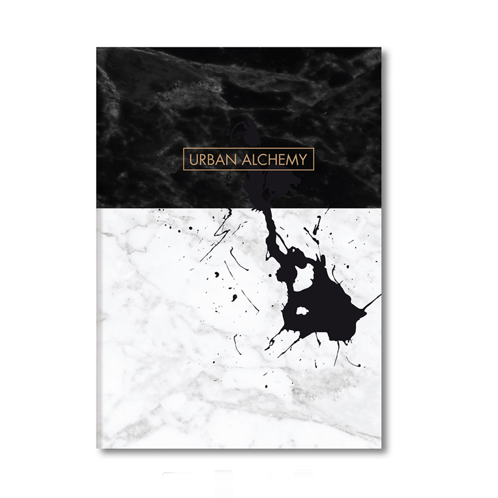 LE COLOR SERT KAPAK MERMER ÇİZGİLİ  17*24 SİYAH 192 SYF