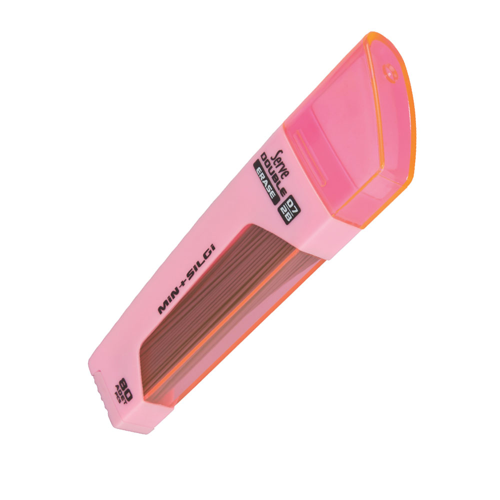 SERVE DOUBLE ERASE PEMBE 0,5mm Uç+Silgi