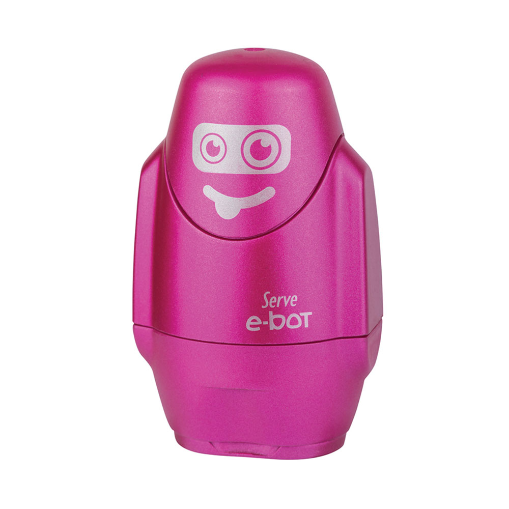 Serve E-bot Silgili Kalemtıraş Metalik Renkler Metalik Pembe