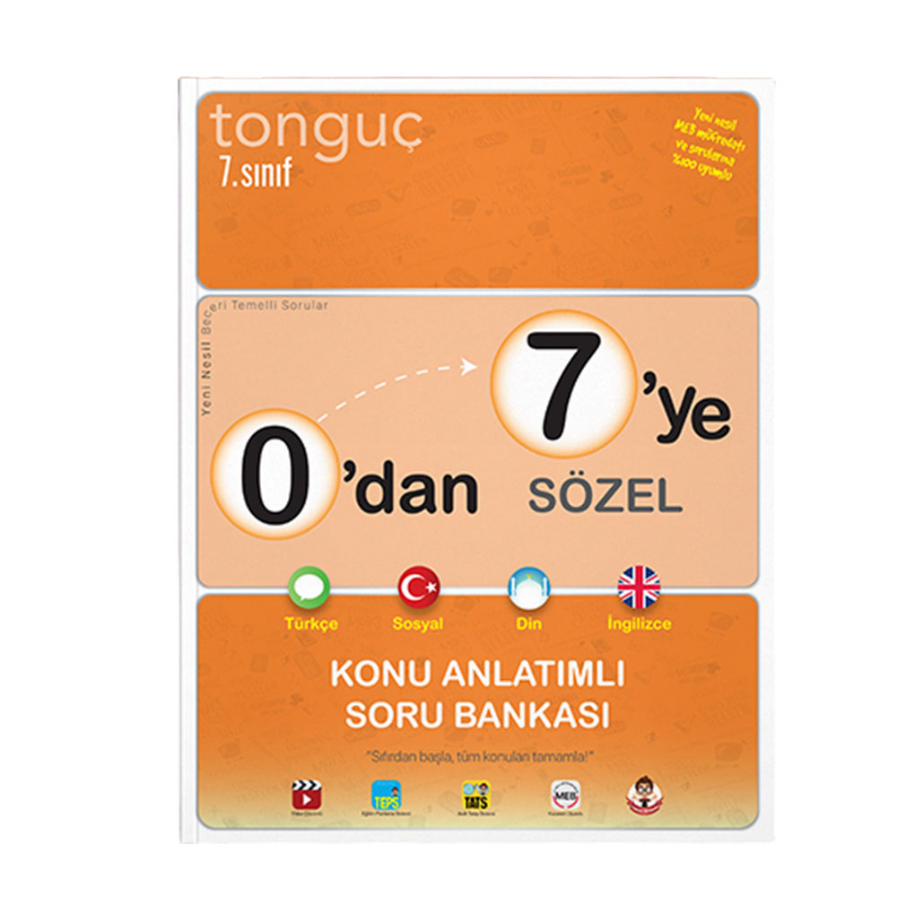 TONGUÇ 0 DAN 7 YE SÖZEL KONU ANLATIMLI SORU BANKASI