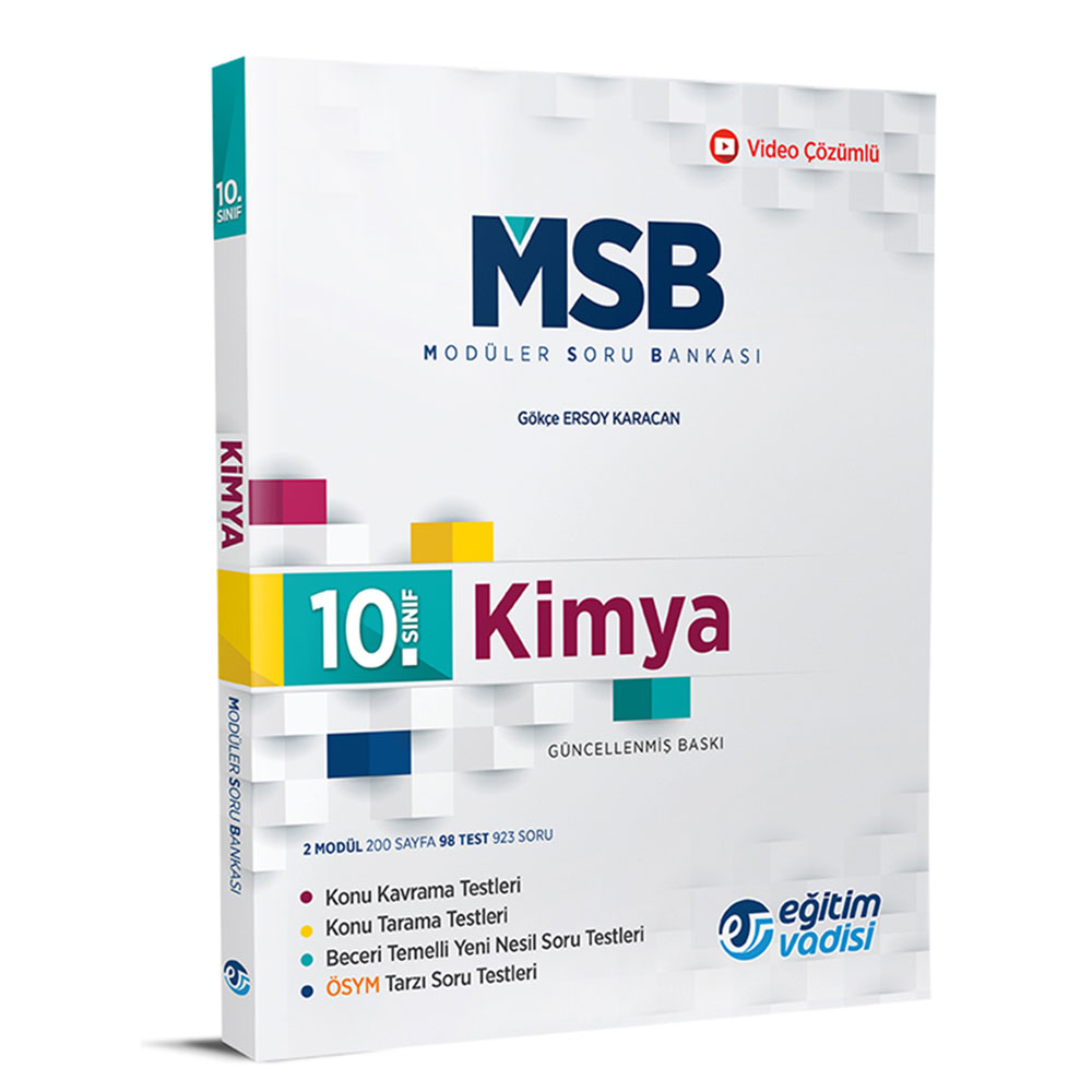EĞİTİM VADİSİ 10.SINIF KİMYA MODULER SORU BANKASI 2020