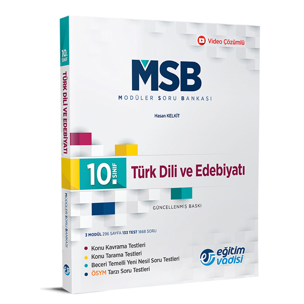 EĞİTİM VADİSİ 10.SINIF TÜRK DİLİ VE EDEBİYATI MODULER SORU BANKASI 2020