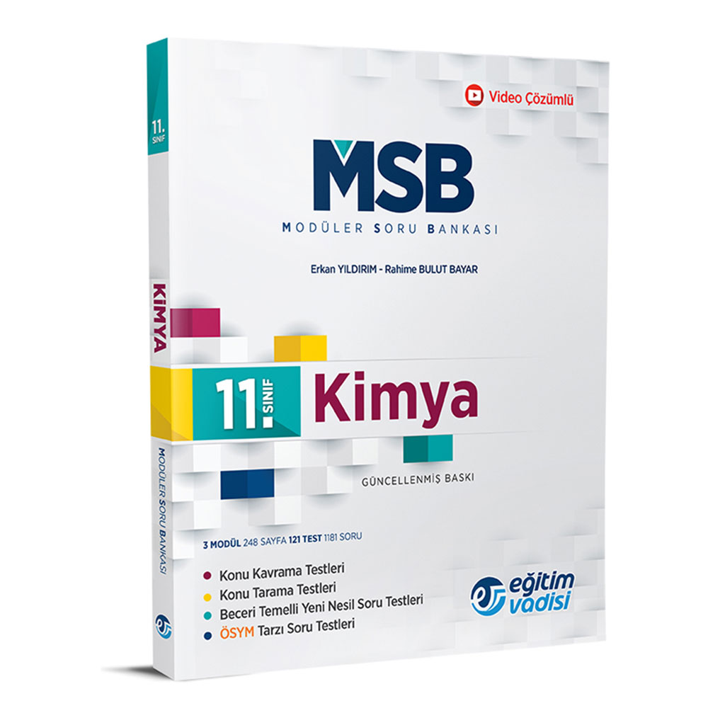 EĞİTİM VADİSİ 11.SINIF KİMYA MODULER SORU BANKASI 2020