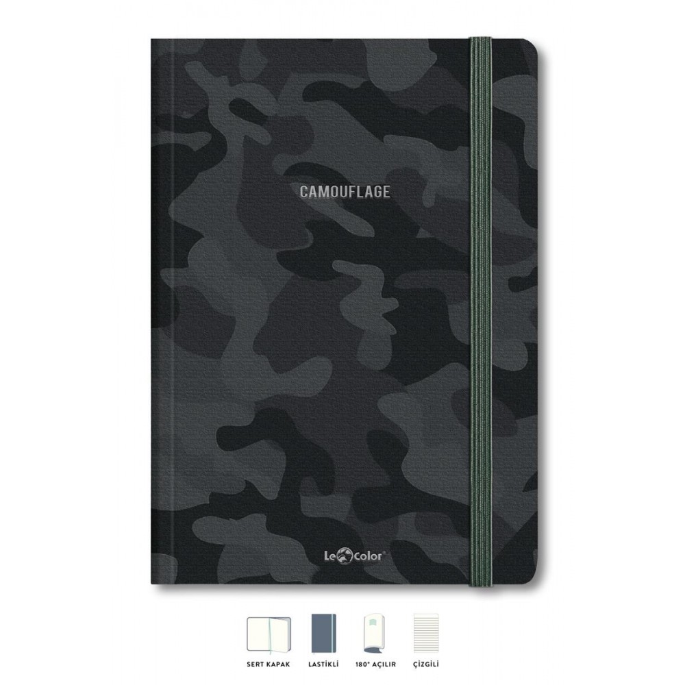 LE COLOR SERT KAPAK LASTİKLİ ÇİZGİLİ 80gr 17*24 REPLAY