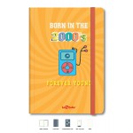 LE COLOR SERT KAPAK LASTİKLİ DÜZ DEFTER 80gr 17*24 FOREVER YOUNG
