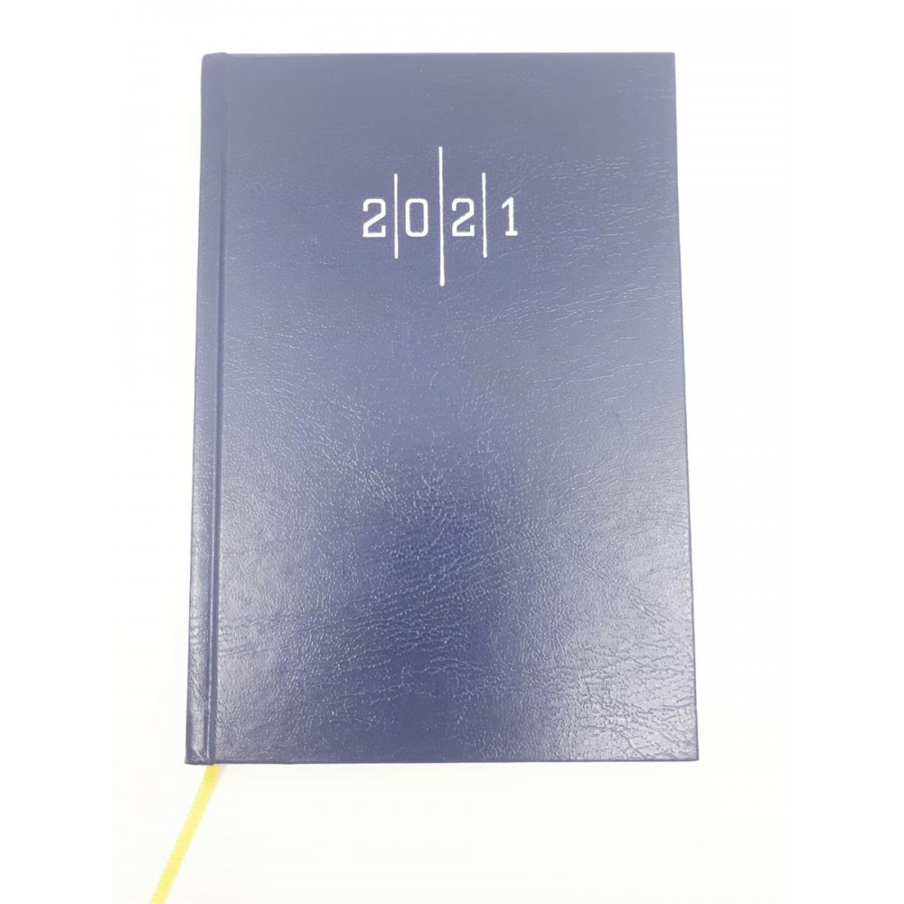 LİZ AJANDA 2021 EKONOMİK CİLT BEZİ LACİVERT 14*20 ÇİZGİLİ