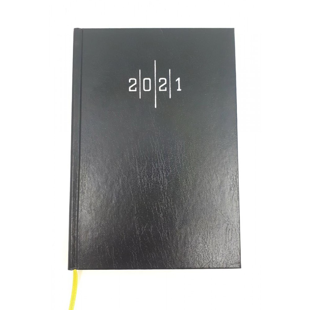 LİZ AJANDA 2021 EKONOMİK CİLT BEZİ SİYAH 14*20 ÇİZGİLİ