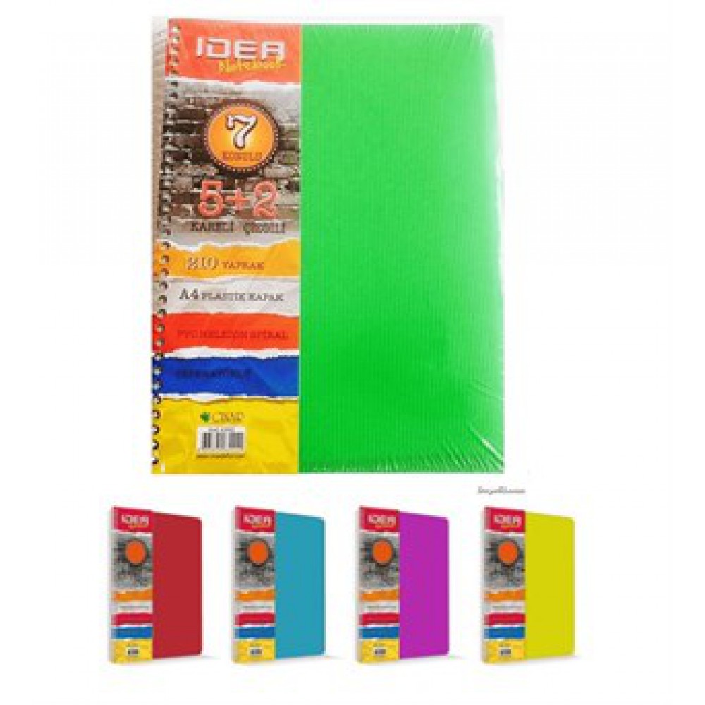 ÇINAR DEFTER A4 SEPERATÖRLÜ 6 KARE+3 ÇİZG. 270YP