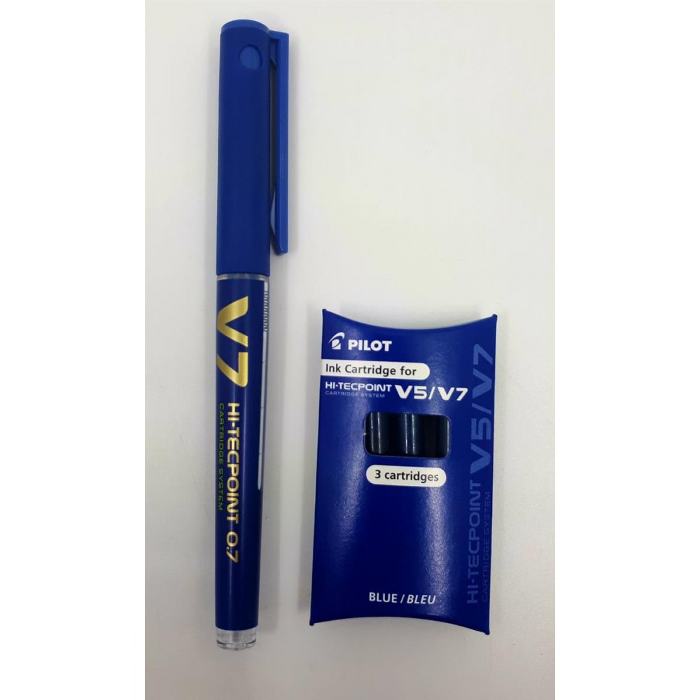 PİLOT KALEM V7 HI-TECPOINT 0.7 + 3 LÜ REFİL SET