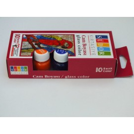 SÜDOR SU BAZLI CAM BOYASI 15ML 10 LU