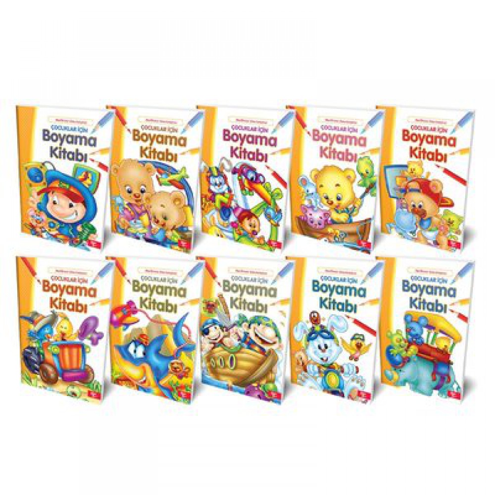 ÇOCUKLAR İÇİN BOYAMA KİTABI ( 10 KİTAP )