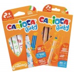 CARİOCA JUMBO KEÇELİ+AHŞAP GÖVDELİ KURU BOYA 2 Lİ SET