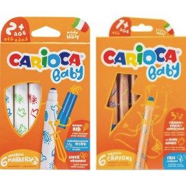 CARİOCA JUMBO KEÇELİ+AHŞAP GÖVDELİ KURU BOYA 2 Lİ SET