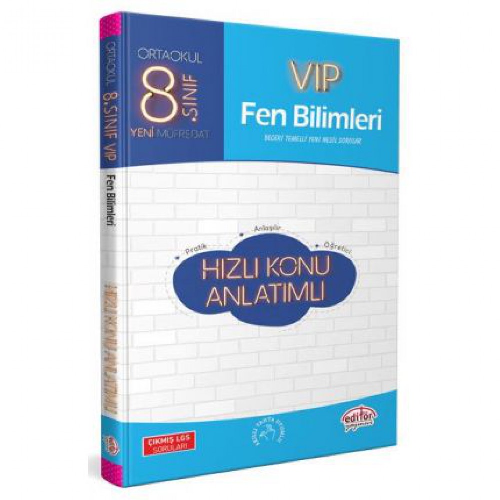 EDİTÖR 8.SINIF VİP FEN BİİLİMLERİ KONU ANLATIMLI