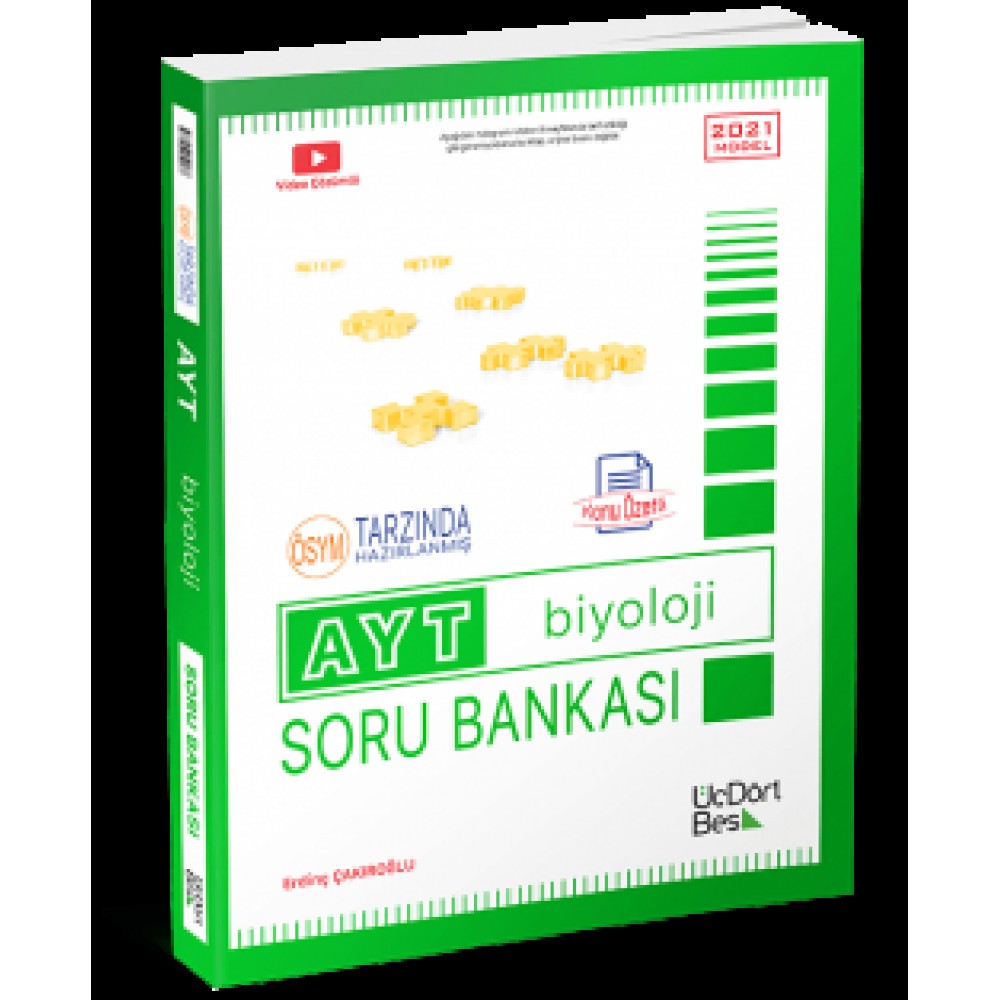 ÜÇDÖRTBEŞ AYT BİYOLOJİ SORU BANKASI 2021