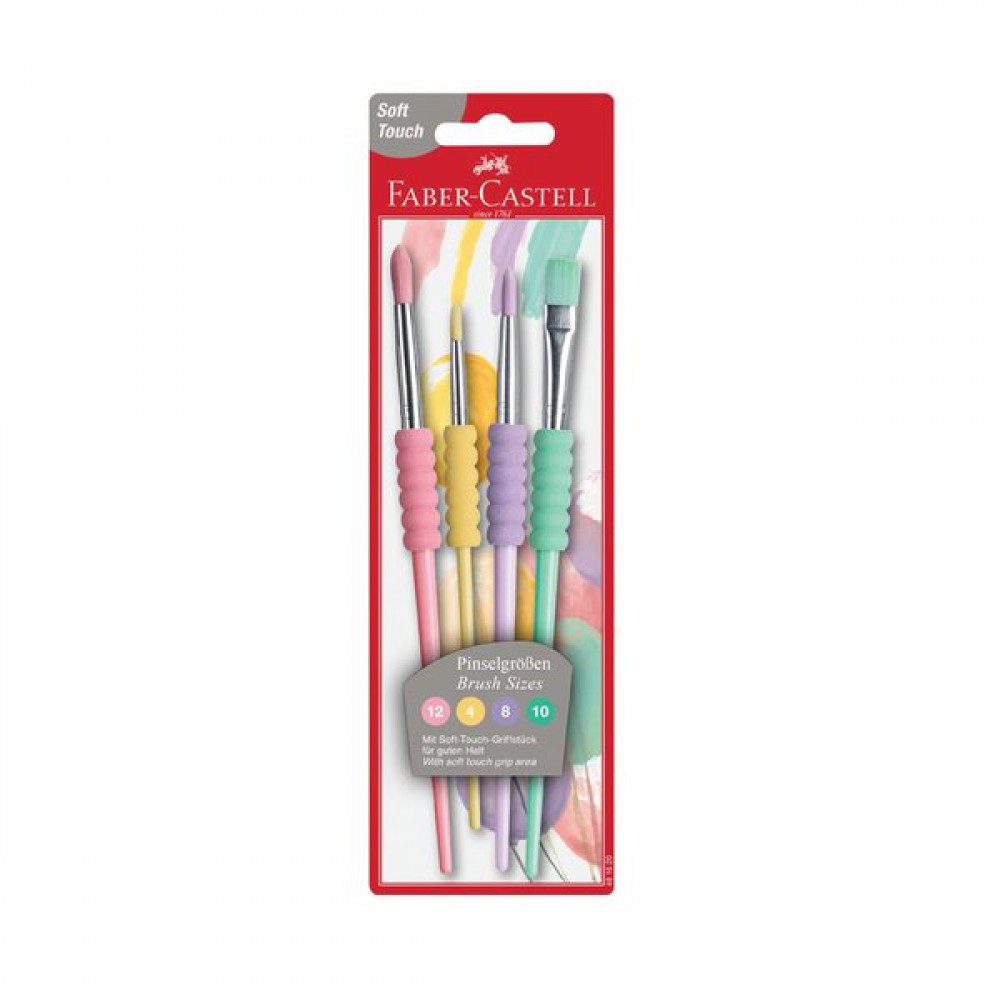 FABER CASTELL  SOFT TOUCH FIRÇA 4 CST UÇ PASTEL 