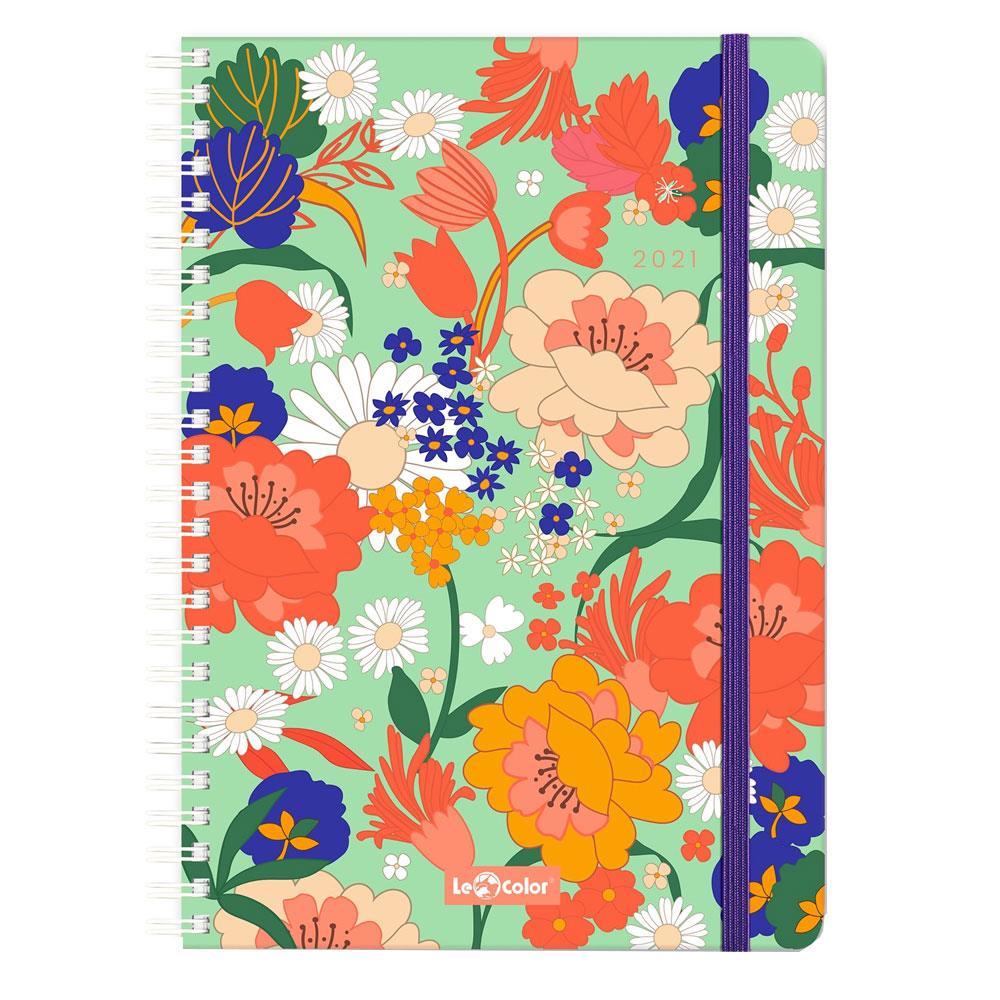 LE COLOR BLOOM 2021 HAFTALIK AJANDA 15*21 SPİRALLİ  (STİCKERLİ)