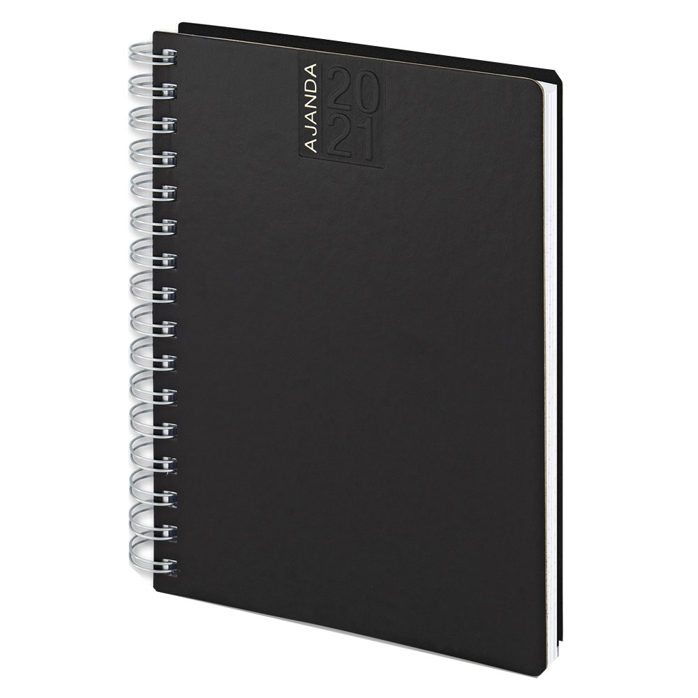 LE COLOR GÜNLÜK SPİRALLİ AJANDA CİLTLİ 17*24 SİYAH
