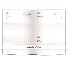 LE COLOR GÜNLÜK SPİRALLİ AJANDA CİLTLİ 17*24 SİYAH