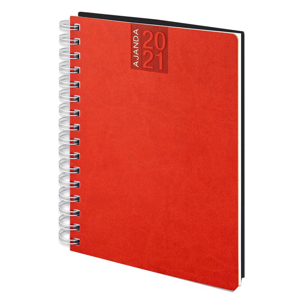 LE COLOR GÜNLÜK SPİRALLİ AJANDA CİLTLİ 17*24 KIRMIZI