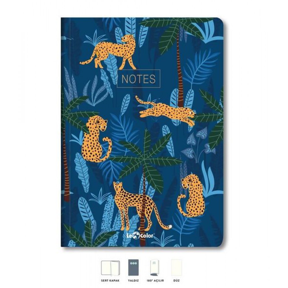 LE COLOR TROPİCAL KAPLAN SERT KAPAK DÜZ DEFTER 17*24 192syf 