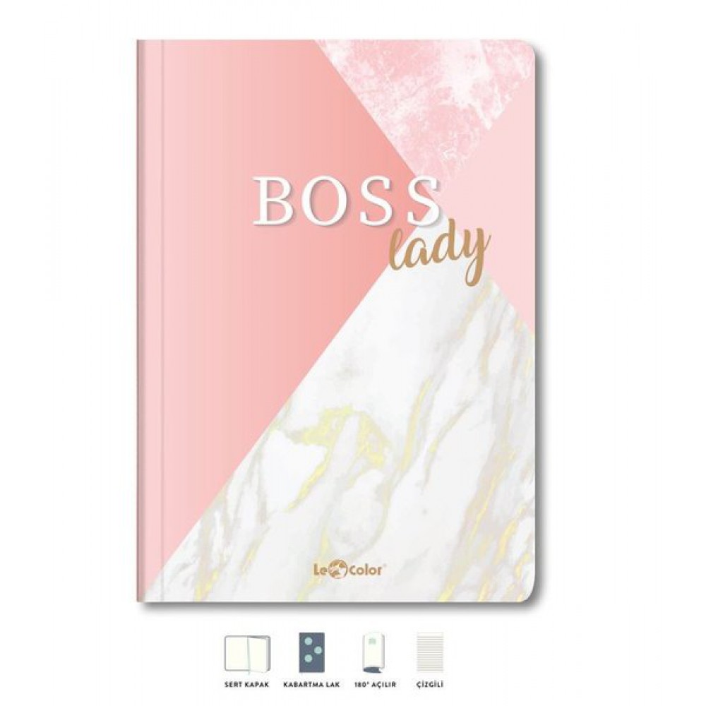 LE COLOR BOS LADY  SERT KAPAK ÇİZGİLİ DEFTER 17*24 192syf 