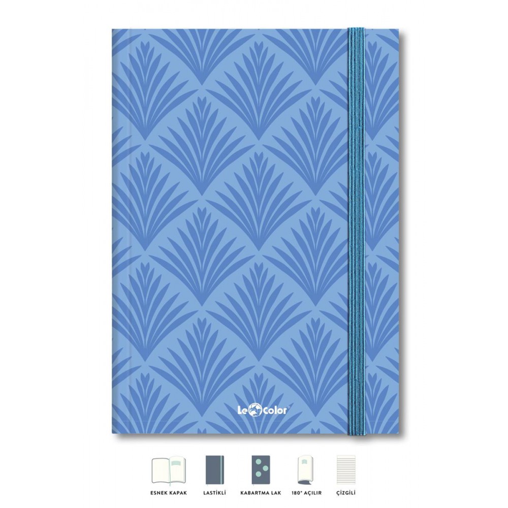 LE COLOR ART DECO ESNEK KAPAK ÇİZGİLİ DEFTER 17*24 192syf