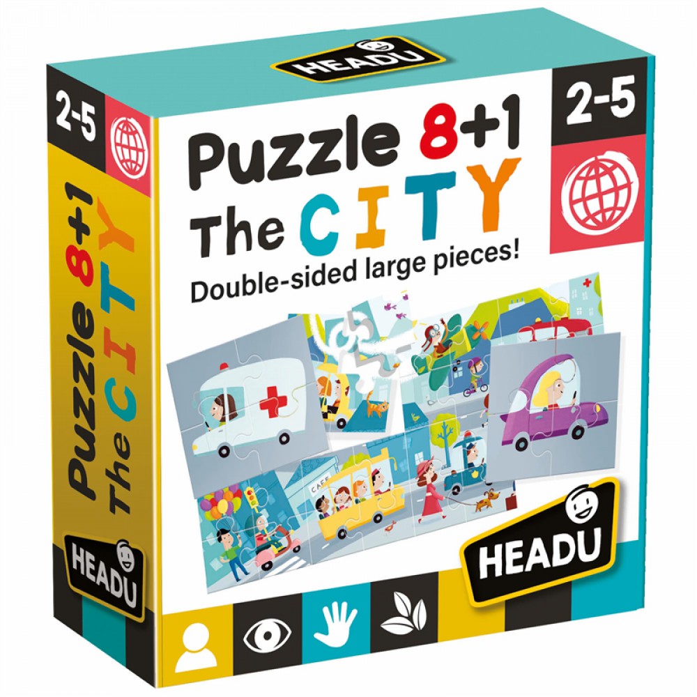 HEADU PUZZLE 8+1 CITY (2-5 YAŞ)