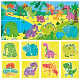 HEADU PUZZLE 8+1 DINOSAURS (2-5 YAŞ)