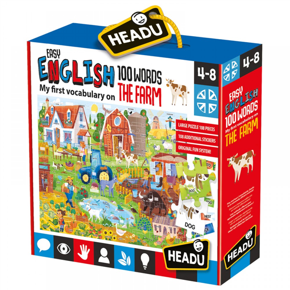 HEADU EASY ENGLISH 100 WORDS FARM (4-8 YAŞ)