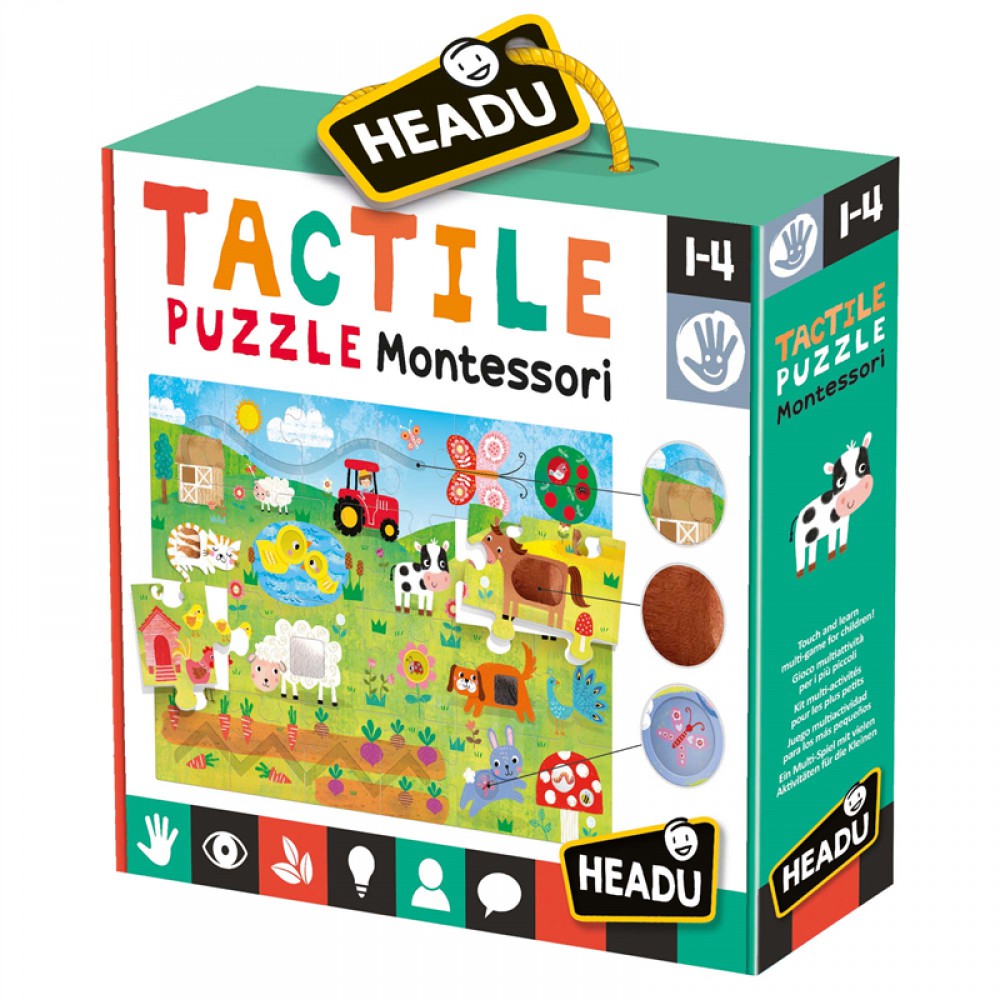 HEADU TACTILE PUZZLE MONTESSORI (1-4 YAŞ)